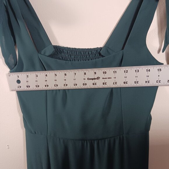 NWT Show Me Your Mumu Claire Midi Dress - Emerald Chiffon, Size Large, Wedding - Picture 12 of 16